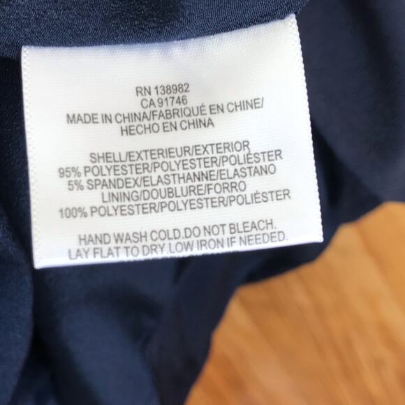 Dress the Population Tessa Crepe Halter Midi Dress Navy Blue - Picture 7 of 8